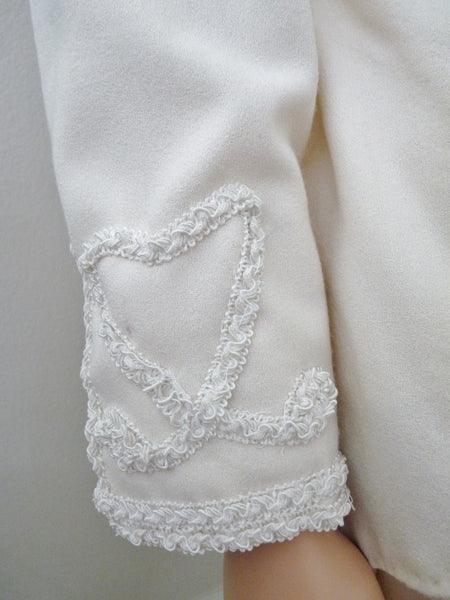 Woman's Handmade Embellished White Wedding Suit